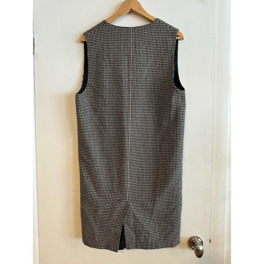 Sag Harbor VTG wool blend pinafore dress midi houndstooth 8 - Picture 4 of 7